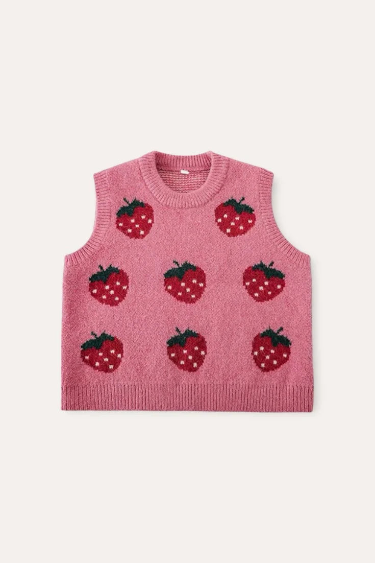 Strawberry Matching Vest (Two colors)