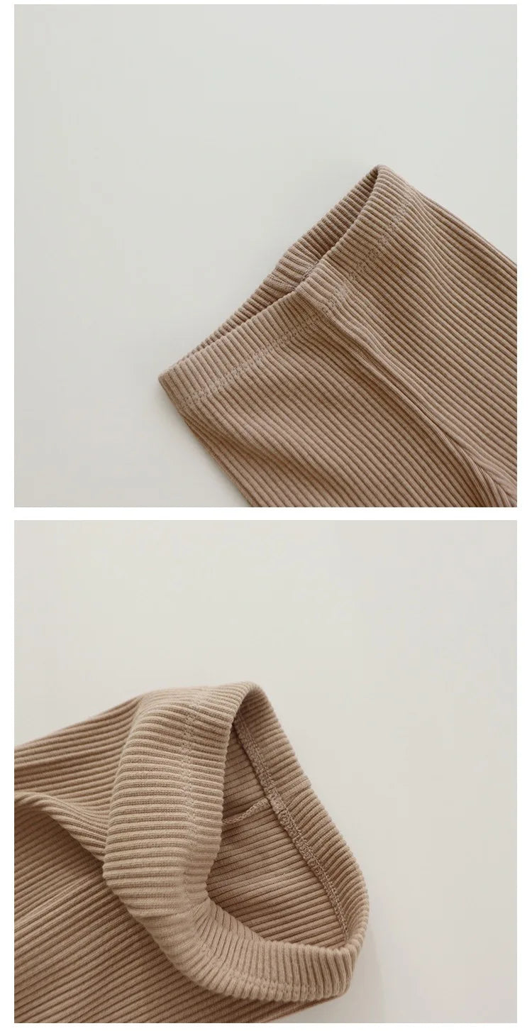 Ruffle Ankle Ribbed Legging