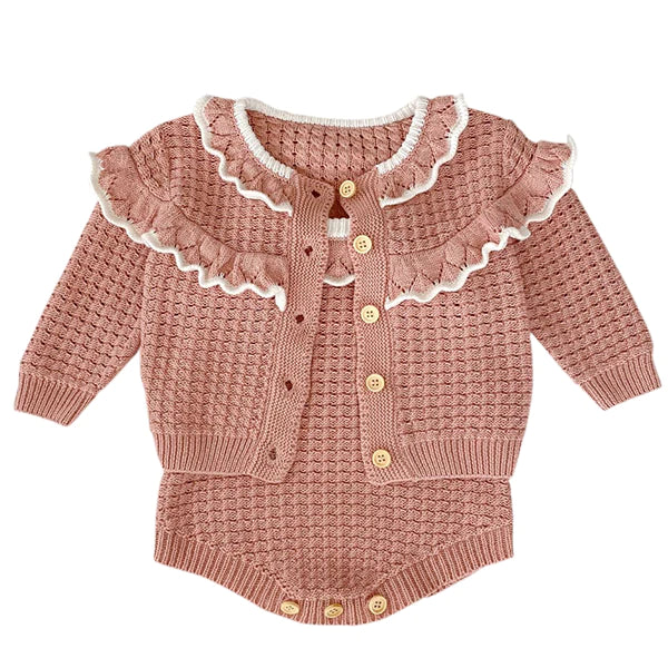Justine Cardigan and Romper Set
