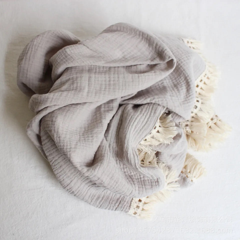 Cotton Muslin Swaddle Blanket 80X65