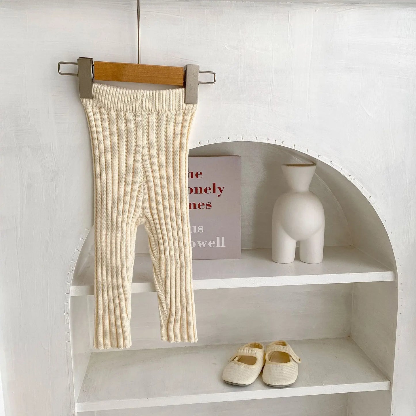 Heavy Cream Knit Pants