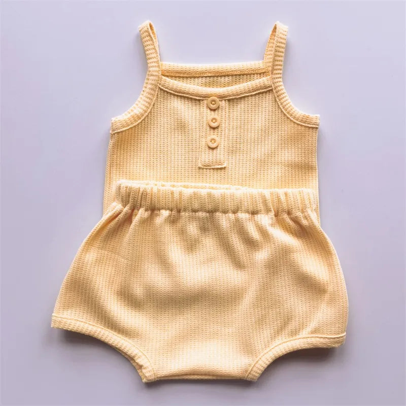 Waffle Cotton Camisole Sets