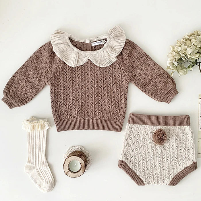 Madeleine Sweater and Shorts Set (Two colors)