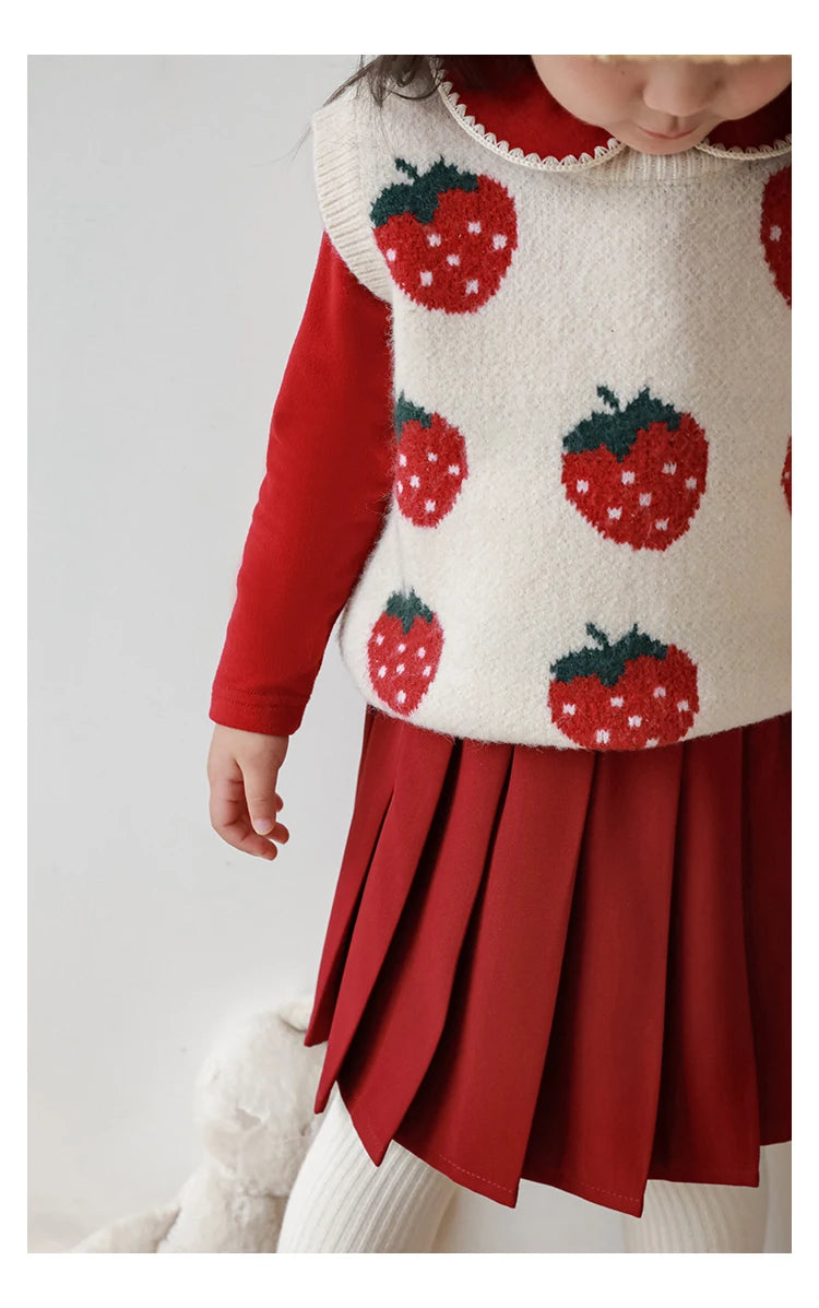 Strawberry Matching Cardigan (Two colors)