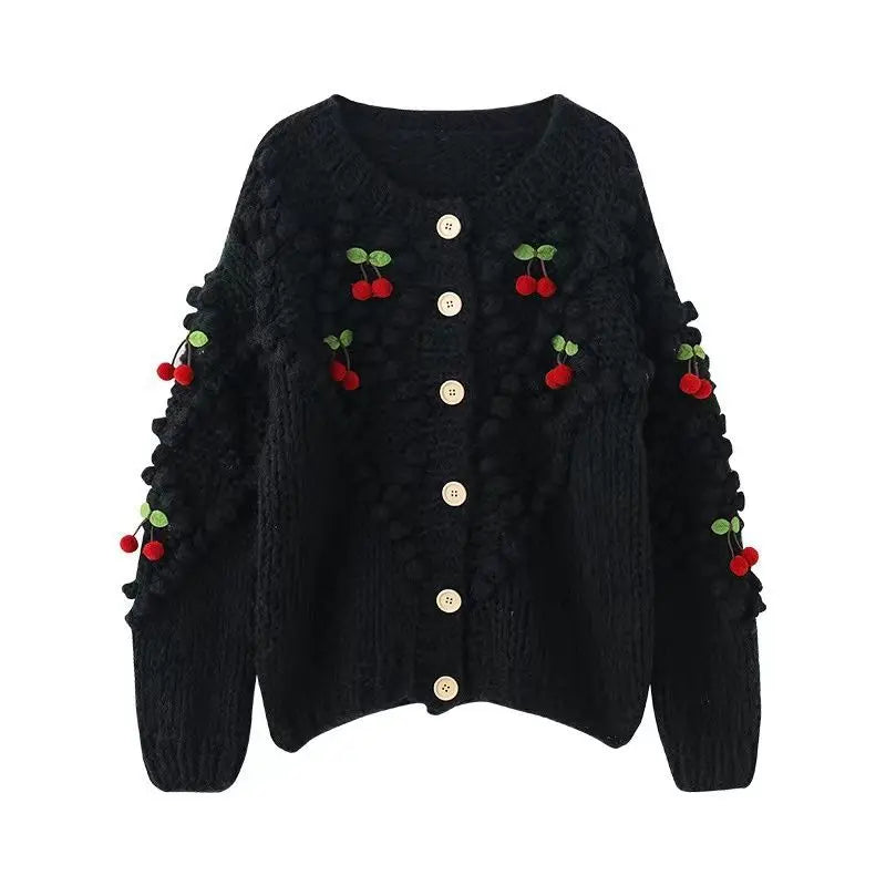 Cherry Matching Adult Cardigan (Two colors)