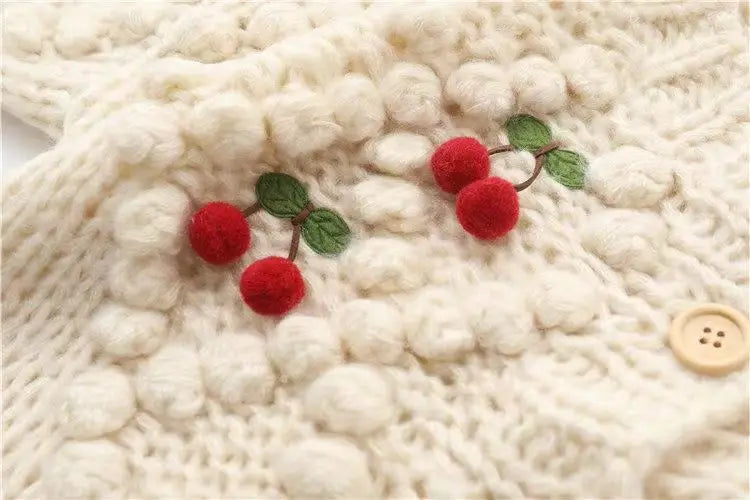 Cherry Matching Adult Cardigan (Two colors)