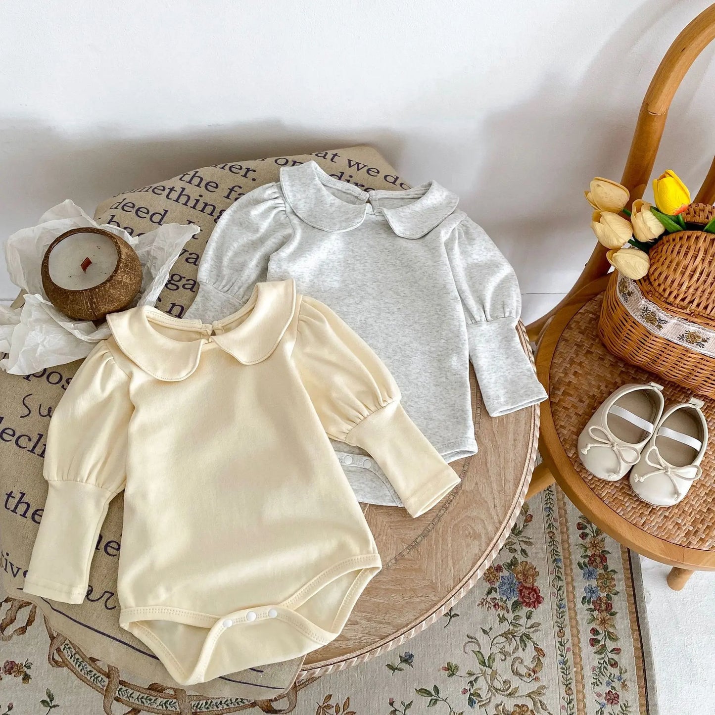Peter Pan Collar Bodysuit (Two colors)