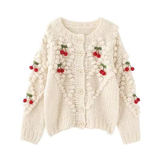 Cherry Matching Adult Cardigan (Two colors)