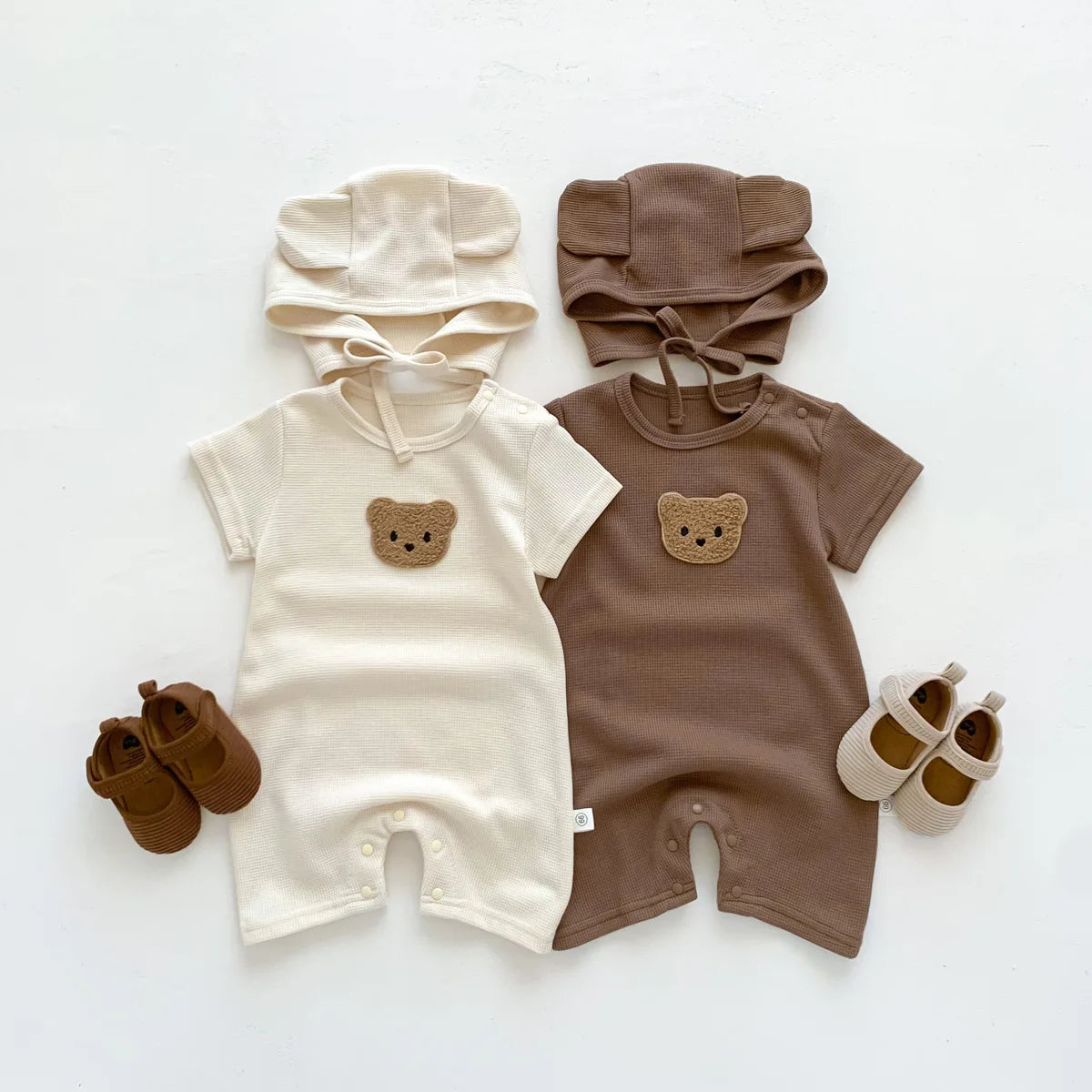 Bear Patch Romper Set