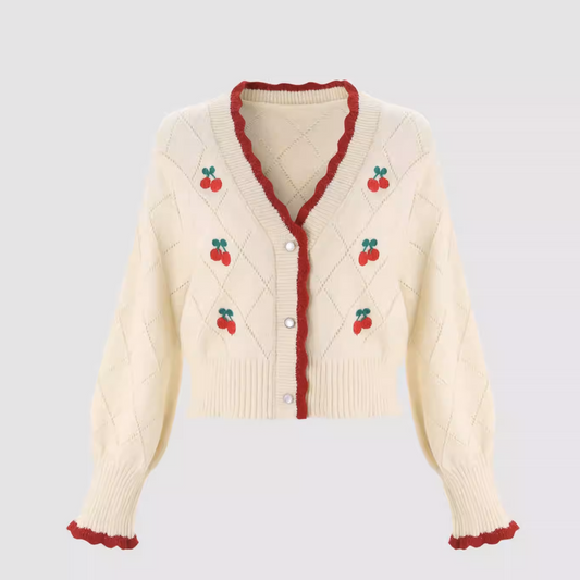 Cherry Matching Adult Cardigan (Three colors)