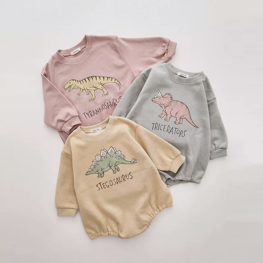 Dinosaur Sweatshirt Romper