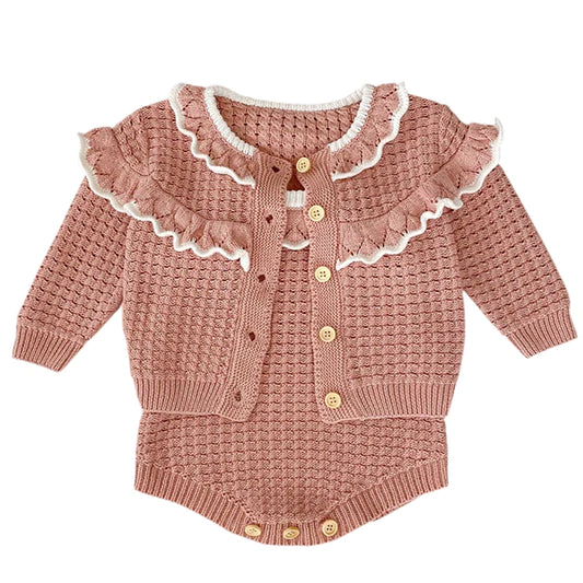 Justine Cardigan and Romper Set
