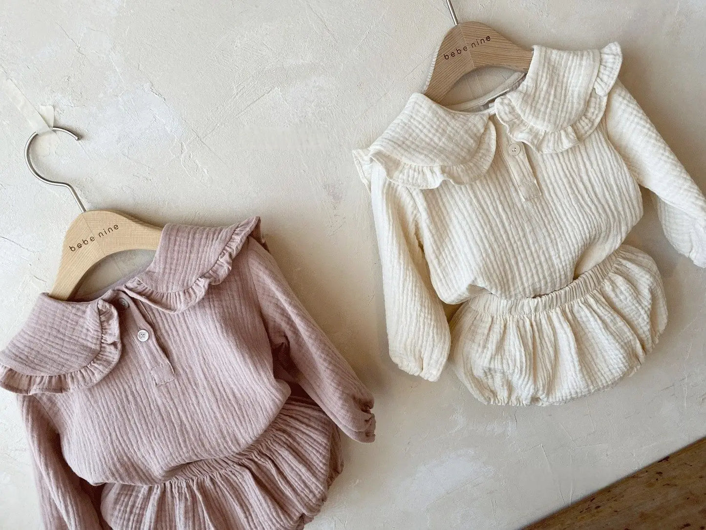 Organic Cotton Ruffled Collar Set