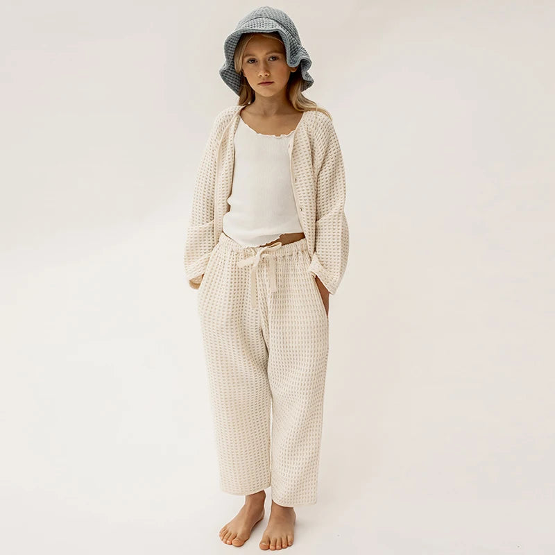 Organic Waffle Cotton Lounge Set