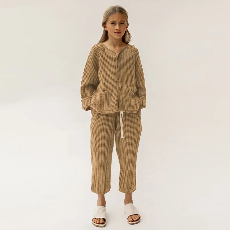 Organic Waffle Cotton Lounge Set