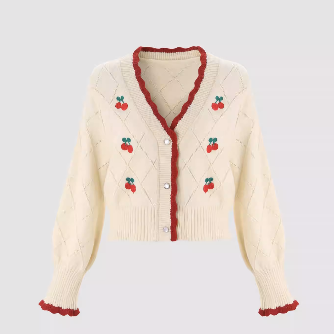 Cherry Matching Adult Cardigan (Three colors)